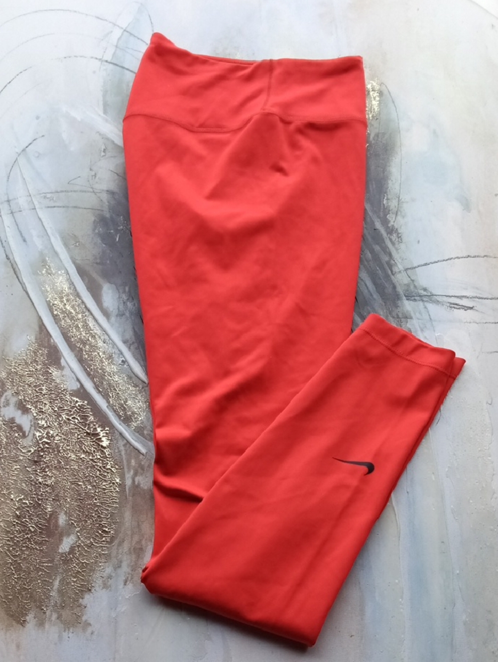 Nike  Coral-Red Athletic Leggings
